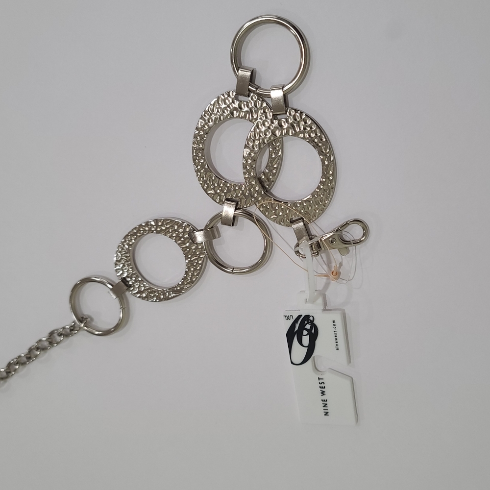 New Nine West Silver Chain Belt - Picture 11 of 16